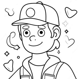 Gravity Falls Dipper Pines Inkleurblad 42548-9297