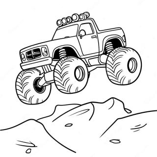 Monster Truck Wat Oor Hindernisse Spring Inkleurblad 4287-2574