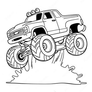 Monster Truck Wat Oor Hindernisse Spring Inkleurblad 4287-2576