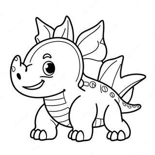 Vriendelike Stegosaurus Inkleurblad 43291-9454