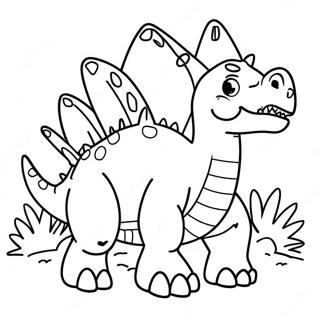 Vriendelike Stegosaurus Inkleurblad 43291-9455