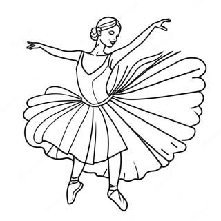 Balletdanseres In Elegante Houding Inkleurblad 43646-9534