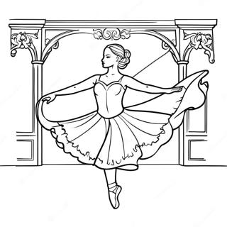 Balletdanseres In Elegante Houding Inkleurblad 43646-9535