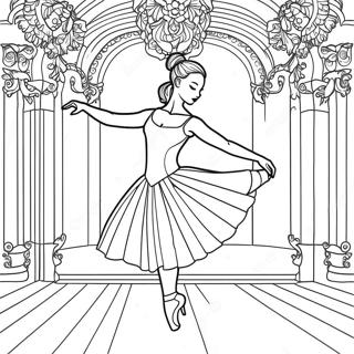 Balletdanseres In Elegante Houding Inkleurblad 43646-9536