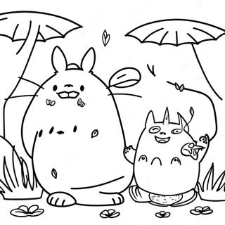 Totoro Met Vriende Inkleurblad 43813 9581