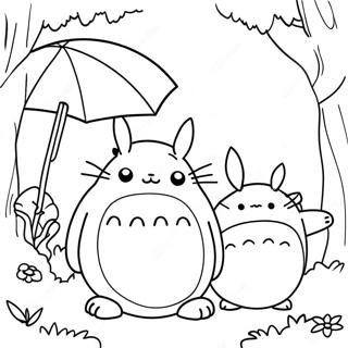 Totoro Met Vriende Inkleurblad 43813 9584