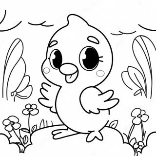 Gelukkige Tweety Voel In N Blomtuin Inkleurblad 44794-9797