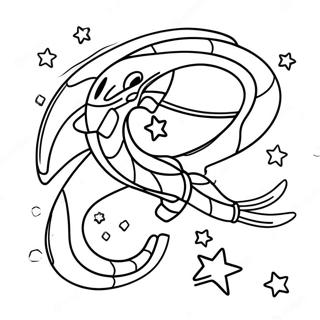 Rayquaza Met Sprankelende Sterre Inkleurblad 44887-9825