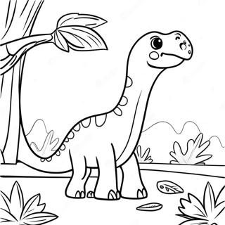 Brachiosaurus Inkleurbladsye