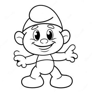 Gelukkige Smurf Inkleurblad 46122-10097