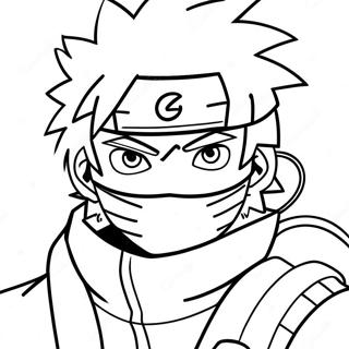 Kakashi Met Sharingan Inkleurblad 46322-10134