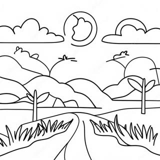 Levendige Texas Sonsondergang Inkleurblad 46424 10170