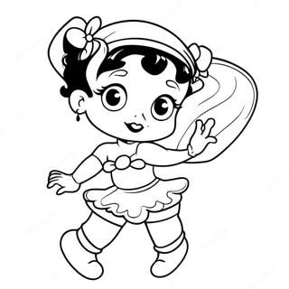 Vintage Betty Boop Inkleurblad 46525-10177