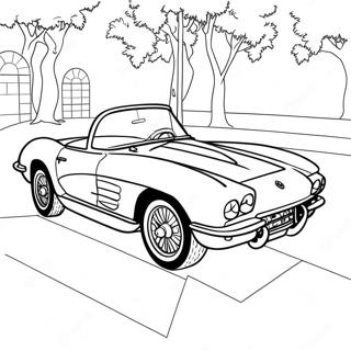 Vintage Corvette Inkleurblad 46896-10257
