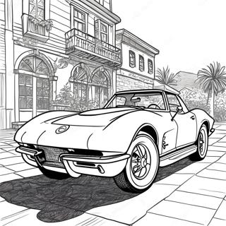 Vintage Corvette Inkleurblad 46896-10258