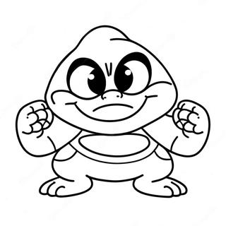 Woedende Goomba Met Geslote Vuiste Inkleurblad 47003 10278