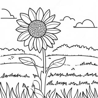 Helder Sonneblomveld Inkleurblad 471 1038