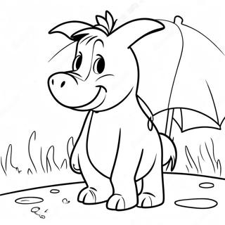 Eeyore Op N Reenerige Dag Inkleurblad 47372-10357