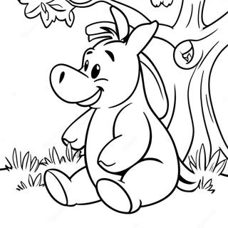 Eeyore Sit Onder N Boom Inkleurblad 47374 10365