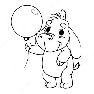 Eeyore Met N Ballon Inkleurblad 47375 10370