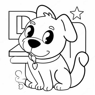 D Is Vir Hond Alfabet Verhaal Inkleurblad 48103-10523