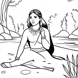 Pocahontas Inkleurbladsye