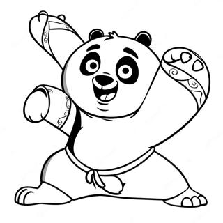 Kung Fu Panda Po In Aksie Inkleurblad 48974-10711