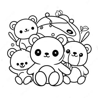 Schattige Rilakkuma Met Vriende Inkleurblad 49163-10750