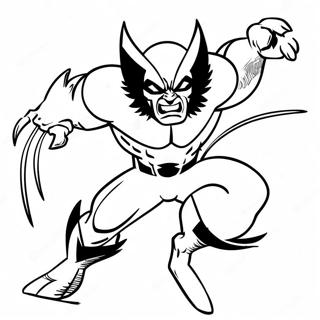 Wolverine In Aksie Houding Inkleurblad 49250-10774