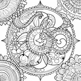 Spookagtige Halloween Mandala Inkleurblad 50072-10951