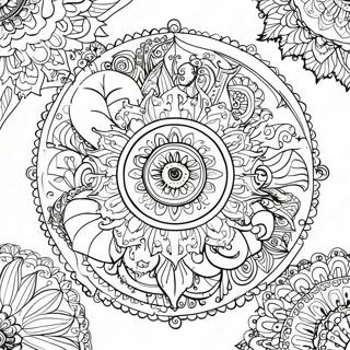 Intrikate Halloween Mandala Inkleurblad 50073-10954