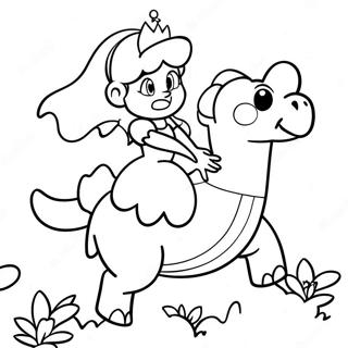 Prinses Peach Wat N Yoshi Ry Inkleurblad 5010 1468