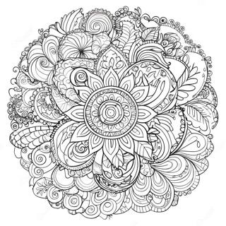 Kersfees Mandala Inkleurbladsye