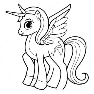 Prinses Celestia Met Reenboog Agtergrond Inkleurblad 51365-11237