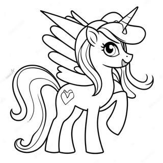 Prinses Celestia Met Reenboog Agtergrond Inkleurblad 51365-11238