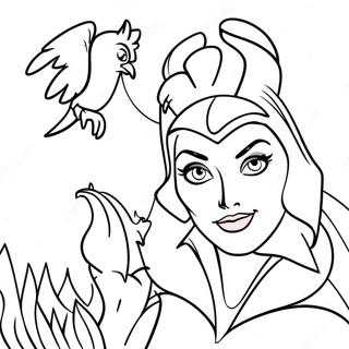 Maleficent Met Kraai Inkleurblad 52003 11388