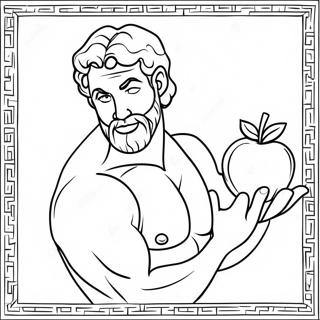 Hercules Met Goue Appels Inkleurblad 52093-11394