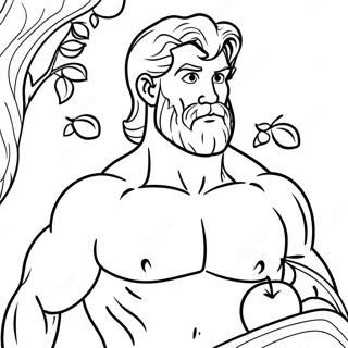 Hercules Met Goue Appels Inkleurblad 52093-11395