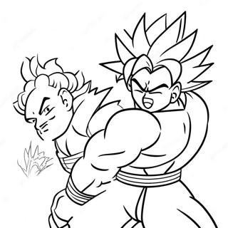 Broly Teen Goku Inkleurblad 52384-11467