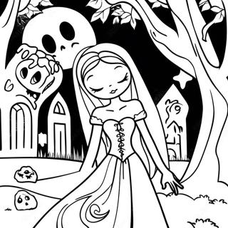 Lijkbruid In N Maanskyn Begraafplaas Inkleurblad 52940-11578