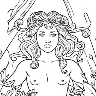 Medusa In N Mythiese Woud Inkleurblad 53832-11775