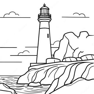 Lang Vuurtoring Op N Rotsrand Inkleurblad 54005-11826