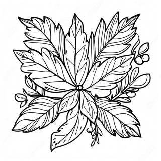 Gedetailleerde Mistletoe Blare Inkleurblad 54093-11841