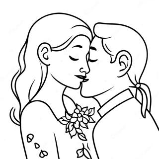 Vrolike Mistletoe Soen Toneel Inkleurblad 54094-11846