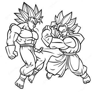 Gogeta Teen Broly Inkleurblad 54179-11853