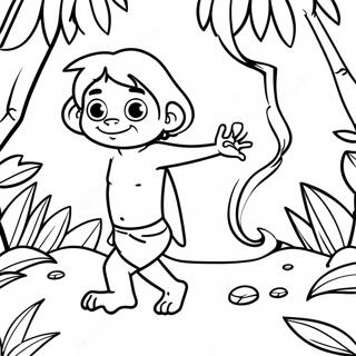 Mowgli In Die Jungle Inkleurblad 54627-11949