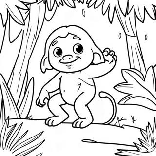 Mowgli In Die Jungle Inkleurblad 54627-11952