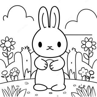 Miffy In N Blomtuin Inkleurblad 54898-12013