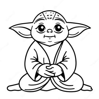 Yoda In Meditasie Inkleurblad 5534-25