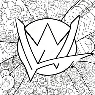 Wwe Logo Inkleurblad 55445-12134